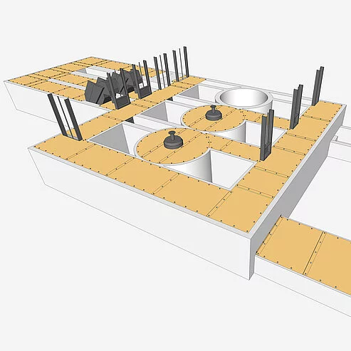 CAD-Visualisierung eines GFK-Abdecksystems zur Planung und Auslegung einer Anlage durch C.F. Maier-CE